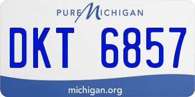 MI license plate DKT6857