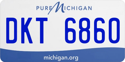 MI license plate DKT6860