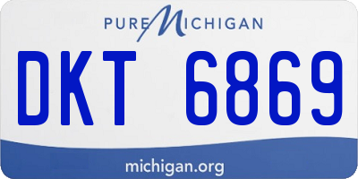 MI license plate DKT6869