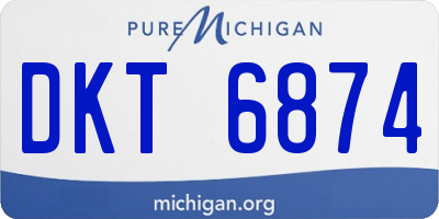MI license plate DKT6874
