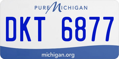 MI license plate DKT6877