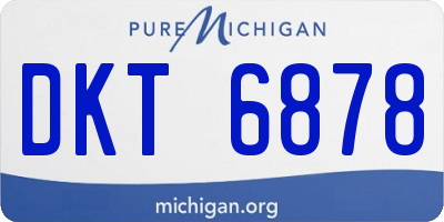 MI license plate DKT6878