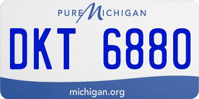 MI license plate DKT6880