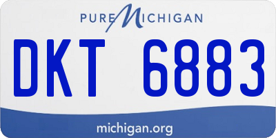 MI license plate DKT6883