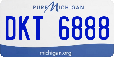 MI license plate DKT6888