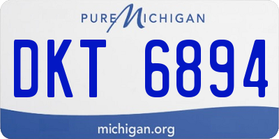 MI license plate DKT6894