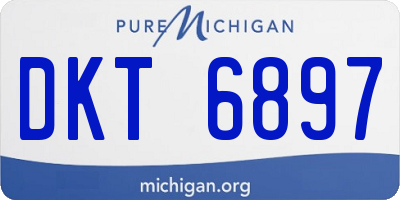 MI license plate DKT6897