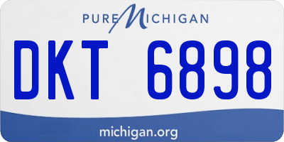 MI license plate DKT6898