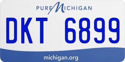MI license plate DKT6899