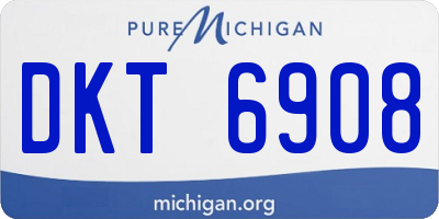 MI license plate DKT6908