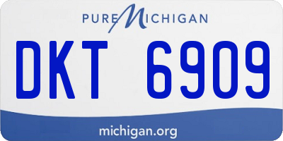 MI license plate DKT6909