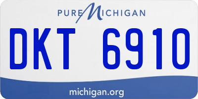 MI license plate DKT6910