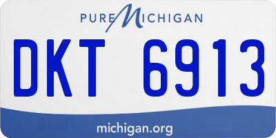 MI license plate DKT6913