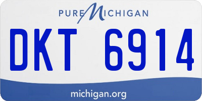 MI license plate DKT6914