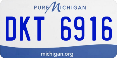 MI license plate DKT6916