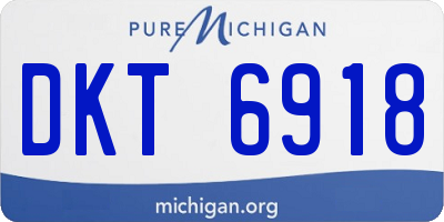 MI license plate DKT6918