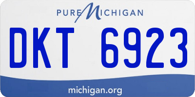 MI license plate DKT6923