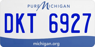 MI license plate DKT6927