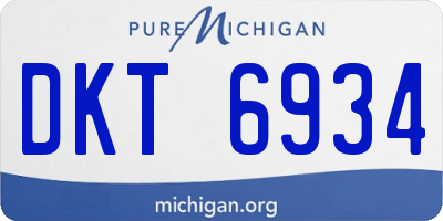 MI license plate DKT6934