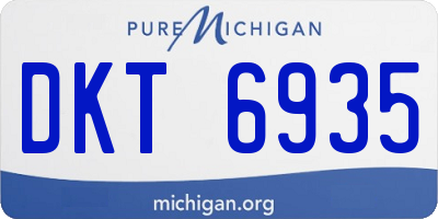 MI license plate DKT6935