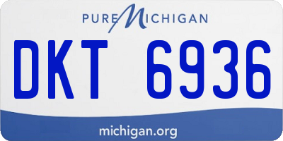 MI license plate DKT6936