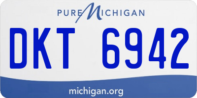 MI license plate DKT6942