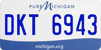 MI license plate DKT6943