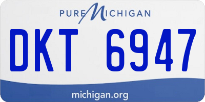 MI license plate DKT6947