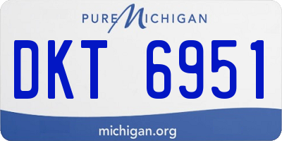 MI license plate DKT6951