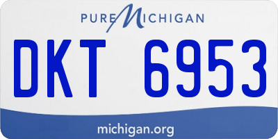 MI license plate DKT6953