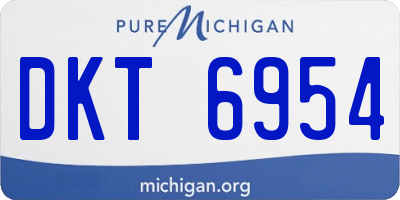 MI license plate DKT6954
