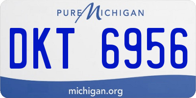 MI license plate DKT6956