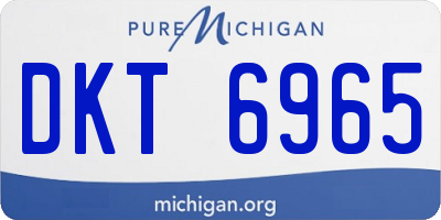 MI license plate DKT6965