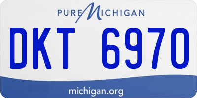 MI license plate DKT6970