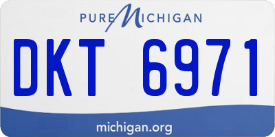 MI license plate DKT6971