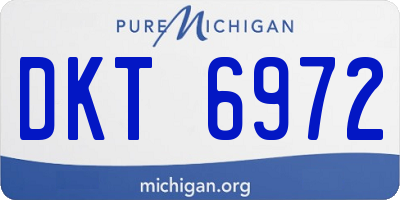 MI license plate DKT6972