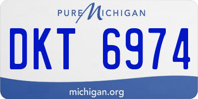 MI license plate DKT6974