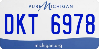 MI license plate DKT6978