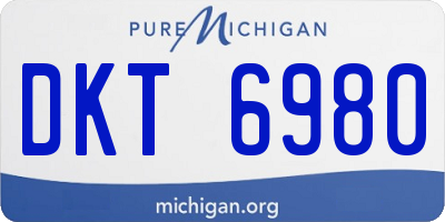 MI license plate DKT6980