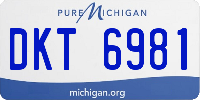MI license plate DKT6981