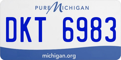 MI license plate DKT6983