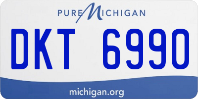 MI license plate DKT6990