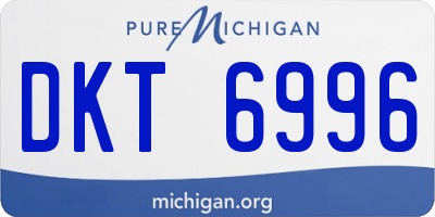 MI license plate DKT6996