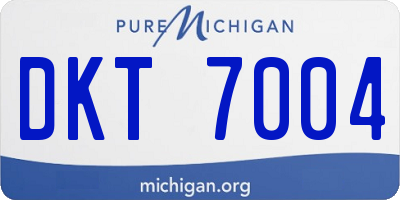 MI license plate DKT7004