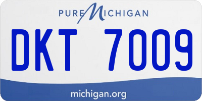 MI license plate DKT7009