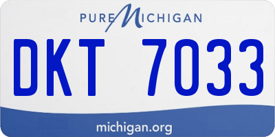 MI license plate DKT7033