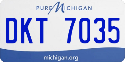 MI license plate DKT7035