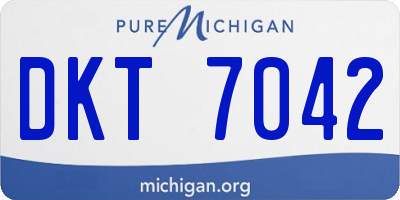 MI license plate DKT7042