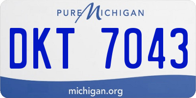 MI license plate DKT7043