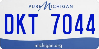 MI license plate DKT7044